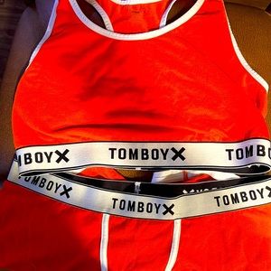 Tomboyx X size XL boxer, short and matching bra, size extra large